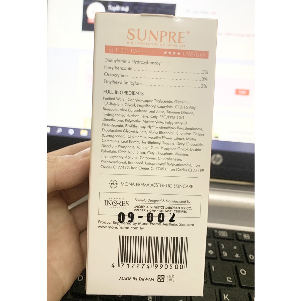 Kem chống nắng Mona Frema Sunpre DD SPF50 60ml