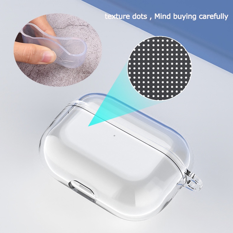 Vỏ Bảo Vệ Hộp Sạc Tai Nghe Airpods 2 / Pro 2 Bằng PC Cứng Trong Suốt
