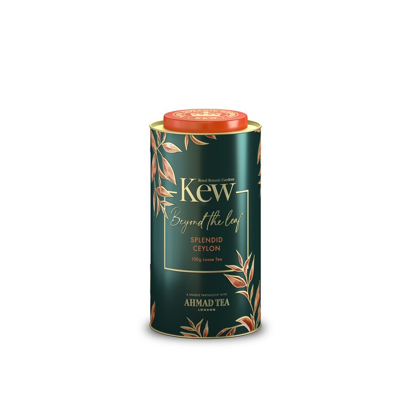 TRÀ AHMAD ANH QUỐC - KEW _ Hộp thiếc HÌNH TRỤ CEYLON (100g) pha ấm - Splendid Ceylon