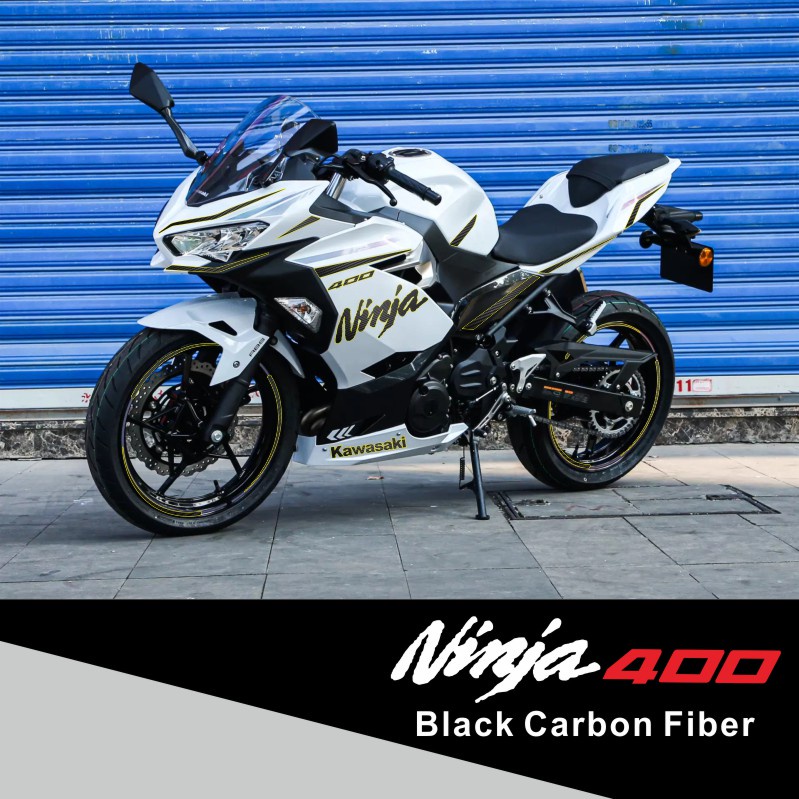Miếng Dán Trang Trí Xe Mô Tô Kawasaki Ninja 400 Bằng Sợi Carbon