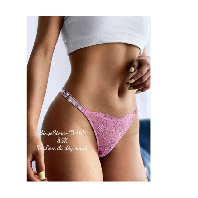 Quần lọt khe ren Love đá dây mảnh CV168