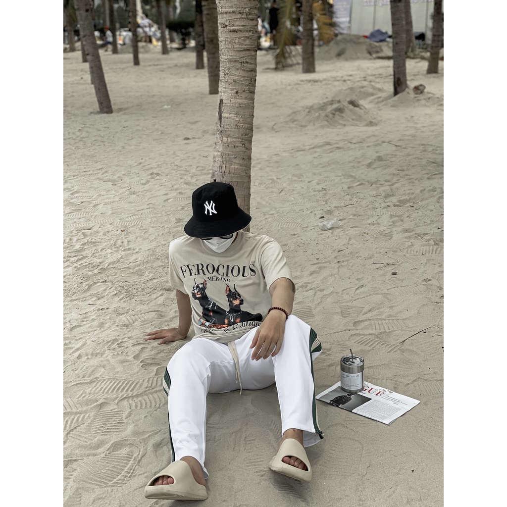 Áo thun Merlino Studio I Ferocious - Form America, tay lỡ  unisex, 100% Cotton 2WS