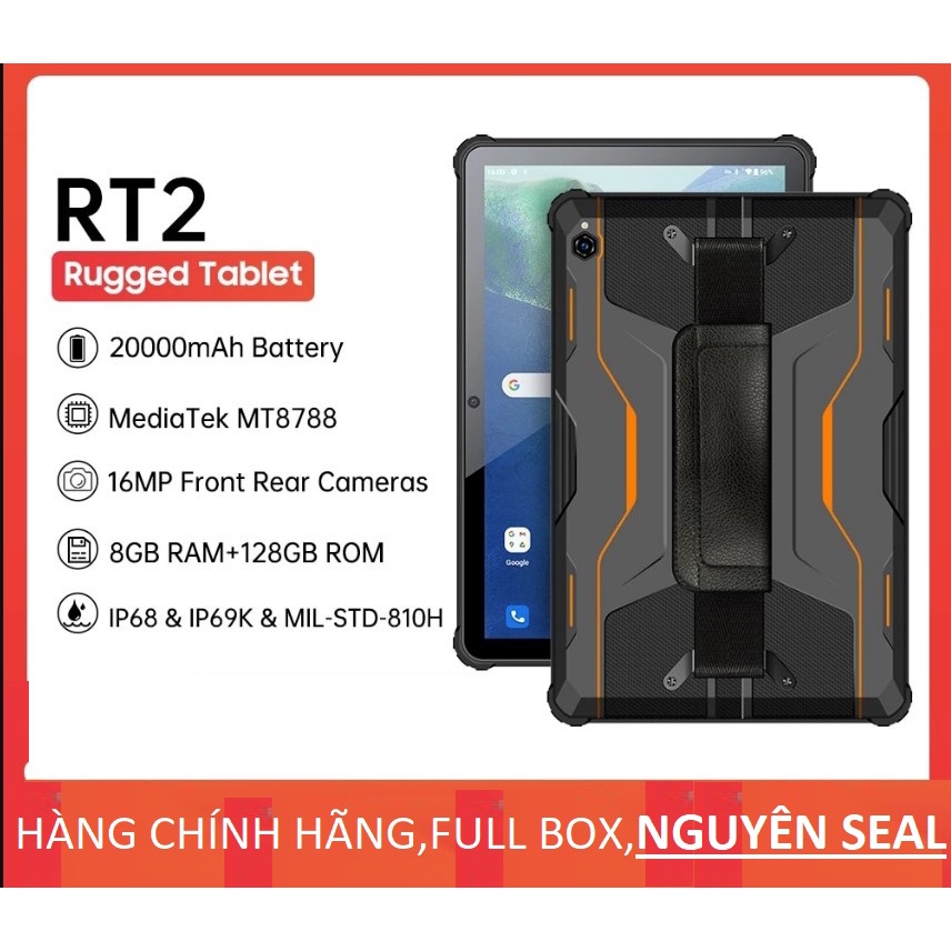 Máy tính bảng OUKITEL RT2 (Ram 8Gb,Rom128GB,chống va đập,chống nước, Pin 20000Mah,màn hình 10,1 inch,sạc nhanh 33W)