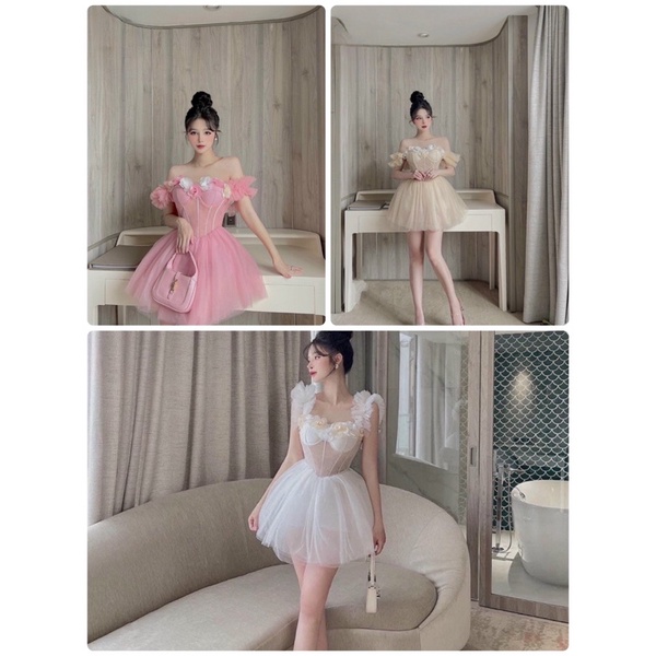 SIZE>62KG ĐẦM XOÈ DÚN ĐÍNH HOA