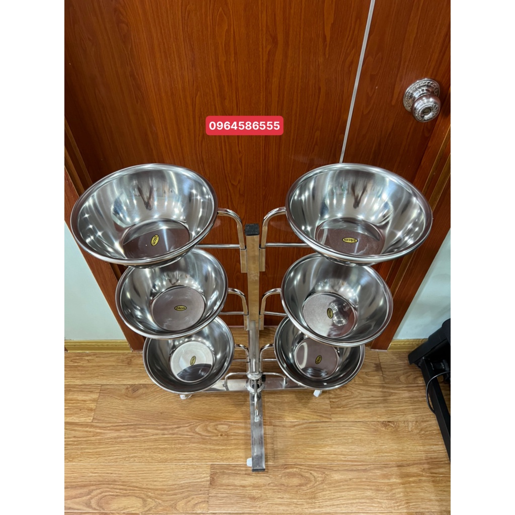 Cây inox Đựng Thau Nước Spa - Cây Bát Nước inox Spa