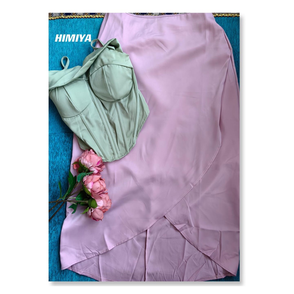 Áo Lụa Xương Cá + Váy maxi Bó Sát CH005