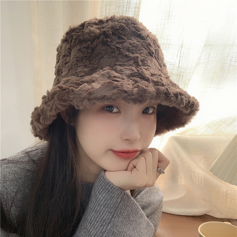 Nón Tai Bèo Phủ Lông Thời Trang Giữ Ấm Mùa Đông Cho Nữ