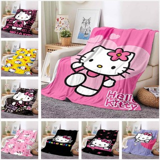 Chăn bông mềm mại giữ ấm hình hello kitty đáng yêu