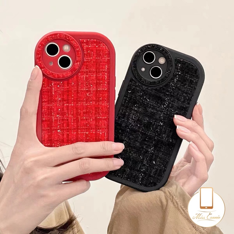 Ốp Điện Thoại TPU Mềm Kiểu Dệt Chống Sốc Bảo Vệ Lens Cho iPhone 11 Pro Max XR 7Plus 8Plus 7 8 14 Plus 12 13 14 Pro Max SE