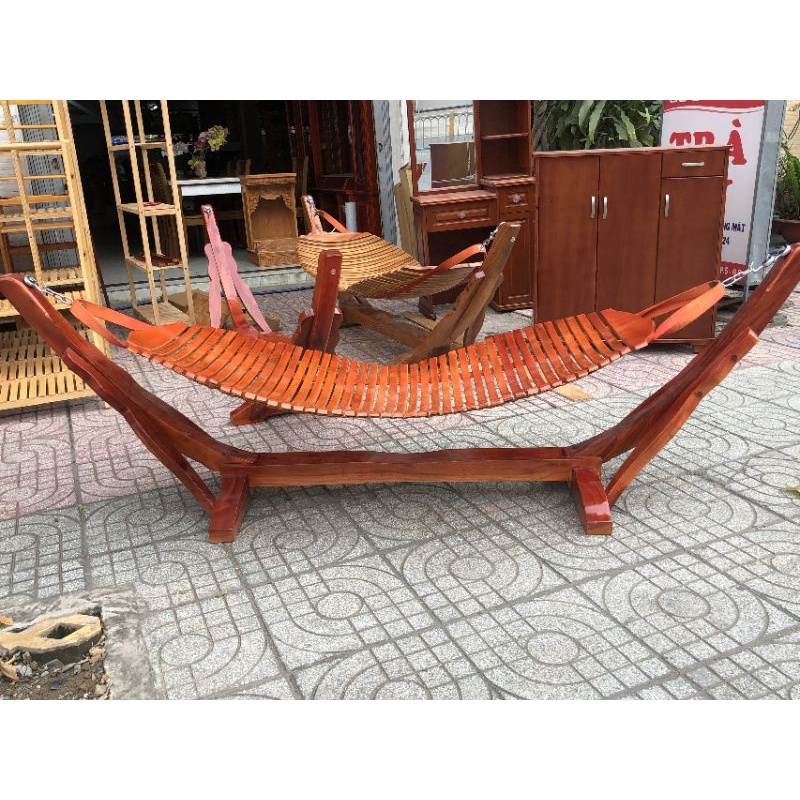 VÕNG GỖ XÀ CỪ ĐỎ (không bao gồm giá võng)