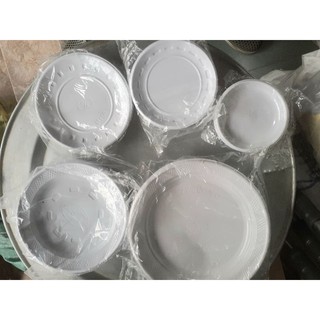 (Siêu rẻ) set 50 đĩa nhựa dùng 1 lần đủ size