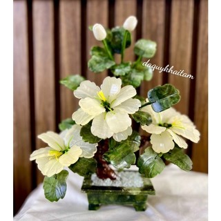 Cây tài lộc hoa đá thach anh trắng