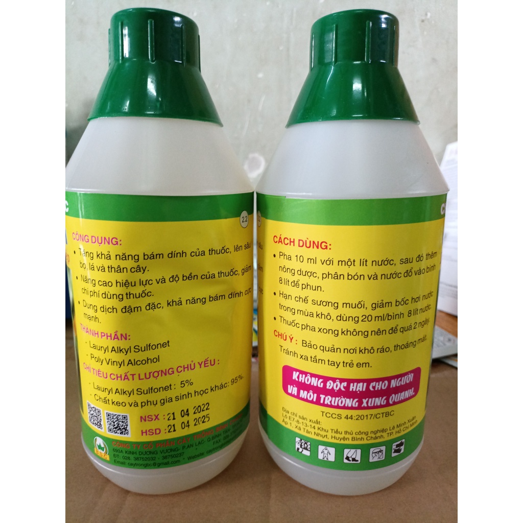 Chất bám dính 1.000ml hỗ trợ nông dược - Bám dính cực mạnh lên cây trồng