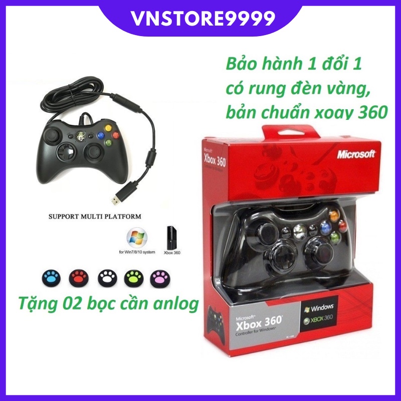 Tay cầm chơi game fifa online 4 xbox 360 full box rung mạnh có dây ...