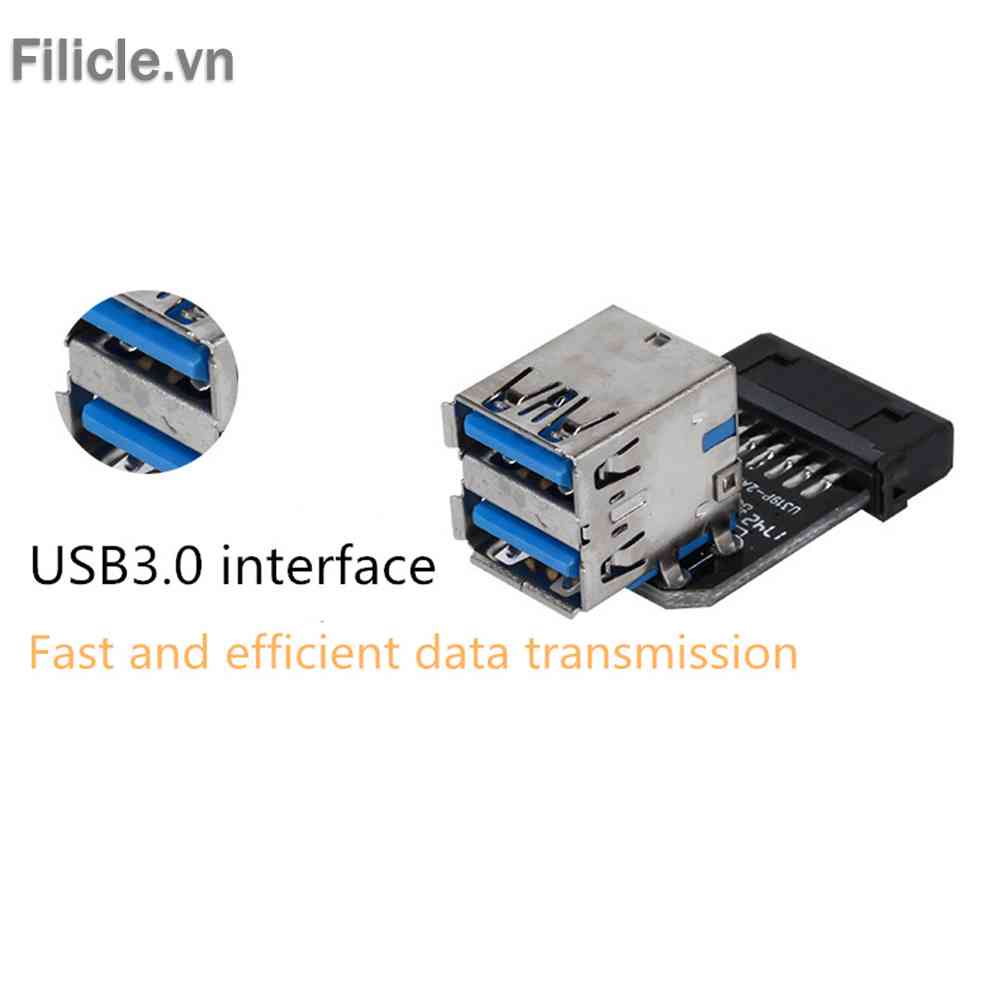 USB 3.0 Motherboard Adapter USB 3.0 19 20 Pin Female to Dual USB 3.0 Female