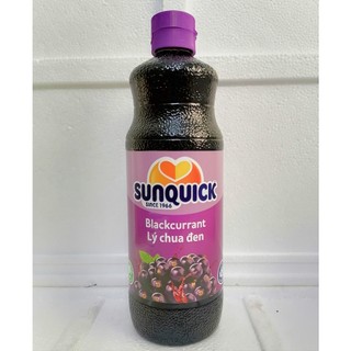 [Chai 840ml - LÝ CHUA ĐEN] NƯỚC ÉP TRÁI CÂY CÔ ĐẶC [Malaysia] SUNQUICK Blackcurrant Fruity and Refreshing (halal)