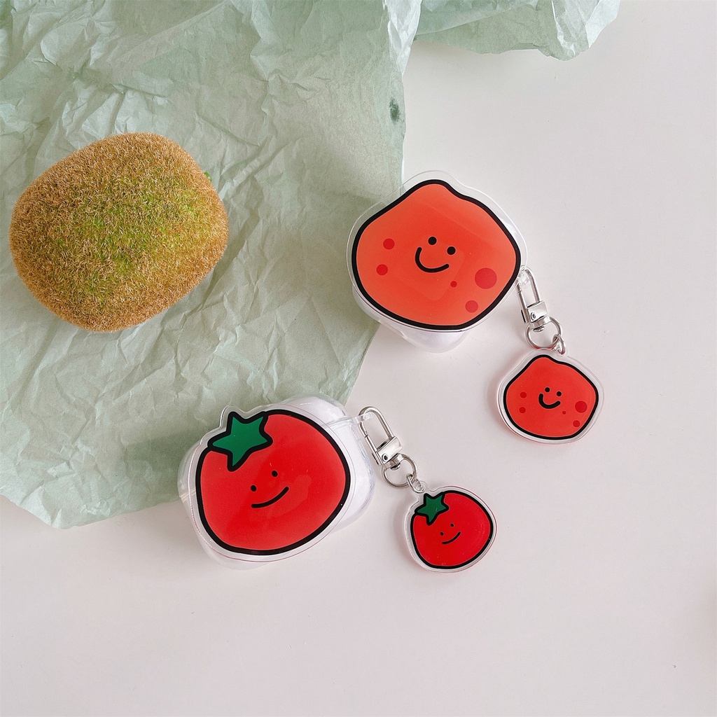 Vỏ Bảo Vệ Hộp Sạc Tai Nghe Lenovo LP40 HT38 / PRO6 LP40 PRO / LP40 S LP5 TWS Bằng TPU Trong Suốt Họa Tiết Trái Cây Dễ Thương