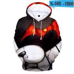 Áo Hoodie In Hình Gấu 3D Màu Trắng Đen Dangan Ronpa Danganronpa Mono Kuma Monokuma