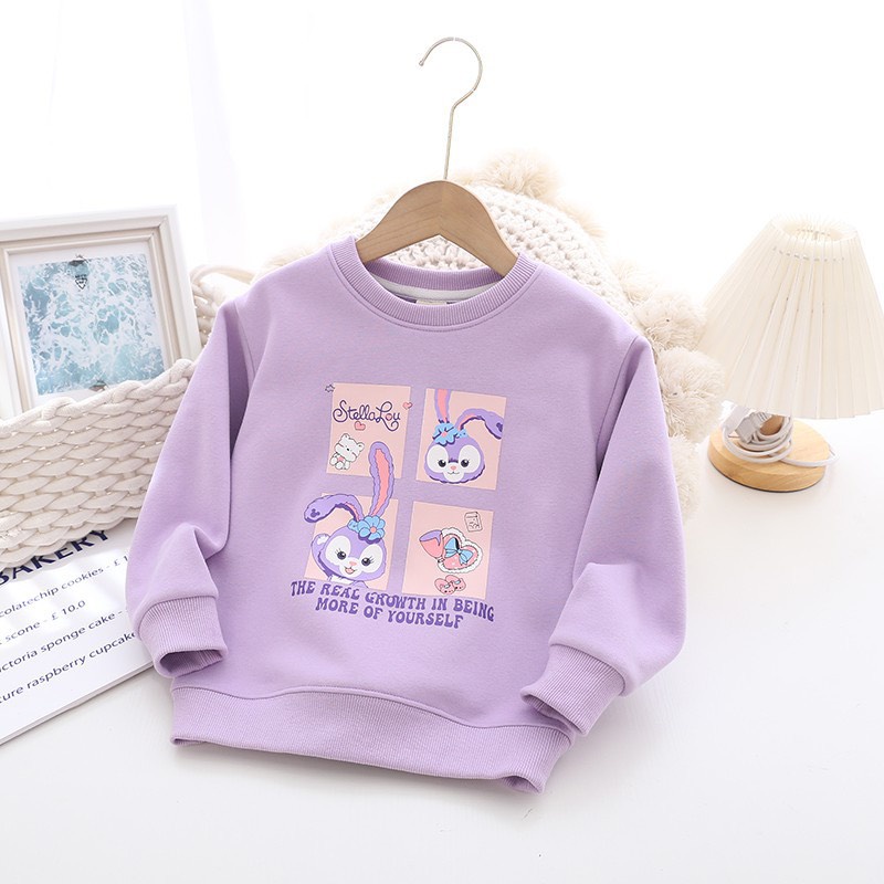 Áo thu đông cho bé gái size nhỡ đại TAI THỎ, áo dài tay bé gái  chất Nỉ da cá cao cấp