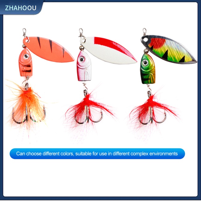 ☃Nhà☃ Mồi Câu Cá Giả Đính Kim Sa Xoay Tròn 6.2cm / 7g