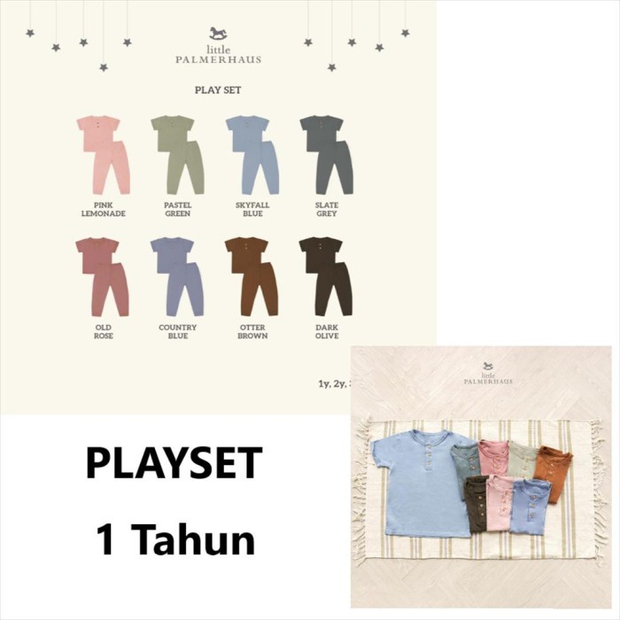(D0T8) Bộ Đồ Ngủ Pijama Little PALMERHAUS (1 Lít) Nhiều Màu Sắc / Bộ Đồ Ngủ Trẻ Em - Playet - 1y, Country Blue (D0T8) - 1y, Country Blue (D0T8) Bộ Đồ Ngủ Pijama Màu Xanh Dương Đồng Quê Cho Bé Trai Sơ Sinh 1 Tuổi (D0T8)