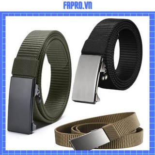Dây lưng vải dù thời trang đẹp thắt lưng nam quân đội thắt lưng nam vải bố mặt kim loại