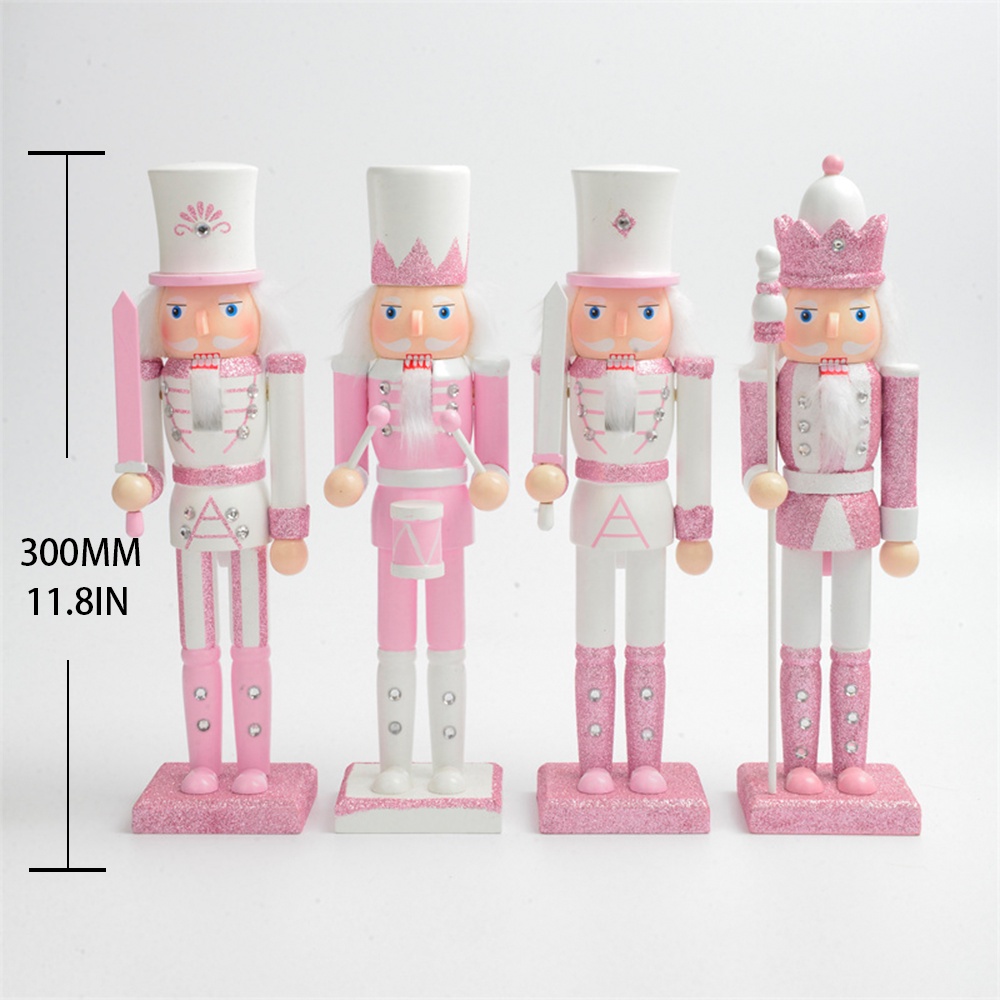 Mô Hình Búp Bê Người Lính Bằng Gỗ 30CM Trang Trí Nhà Cửa Dịp Giáng Sinh Năm Mới