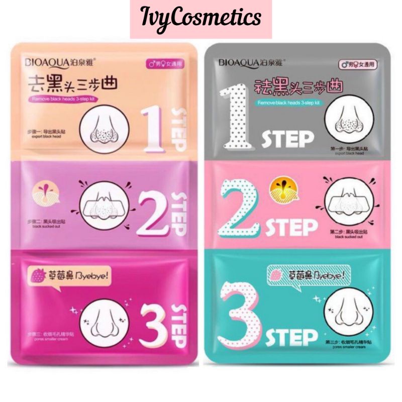 (SALE LỖ) Set 3 Miếng Lột Mụn Đầu Đen BIOAQUA