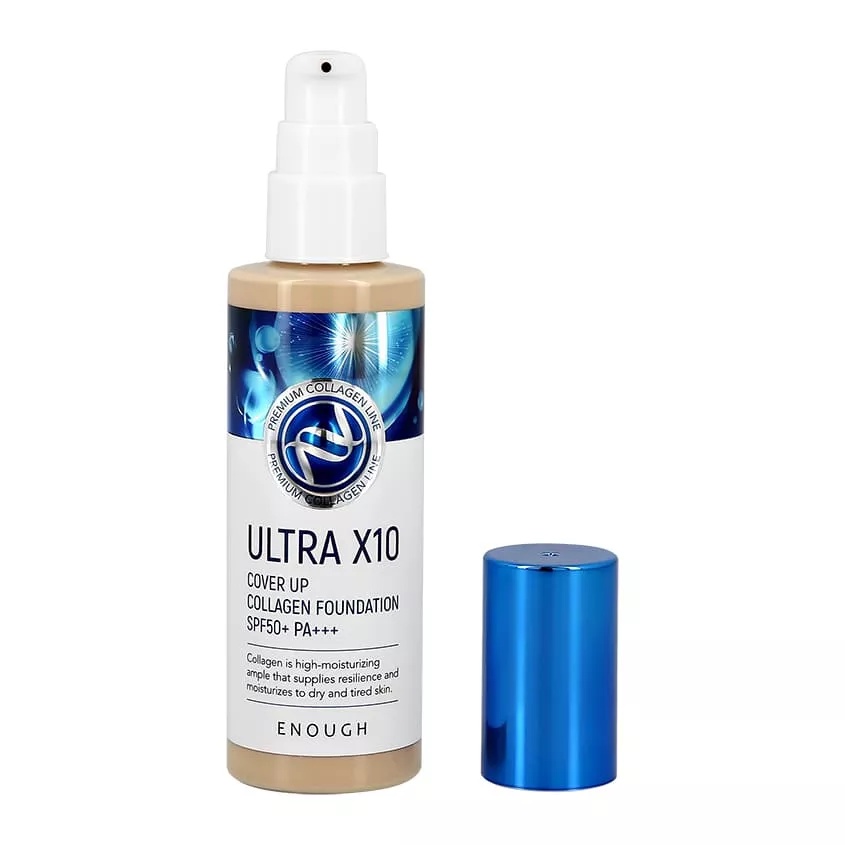 Kem nền Collagen Ultra X10 Cover Up Enough Collagen Foundation SPF50+ PA+++ 100ml