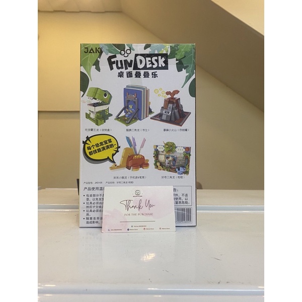 Đồ chơi lắp ráp JAKI 5102 Mô hình Khủng long xanh dễ thương đựng đồ - Xếp hình thông minh