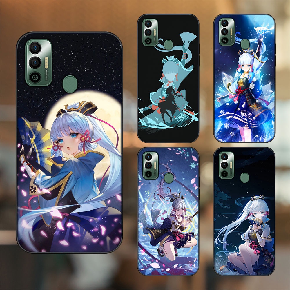 Ốp lưng Tecno Spark 7 viền đen in hình Ayaka Genshin Impact