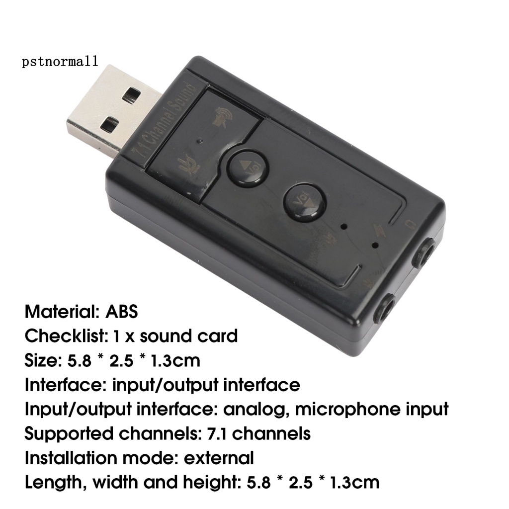 Thẻ Âm Thanh Analog 7.1 Kênh USB Chuyên Nghiệp