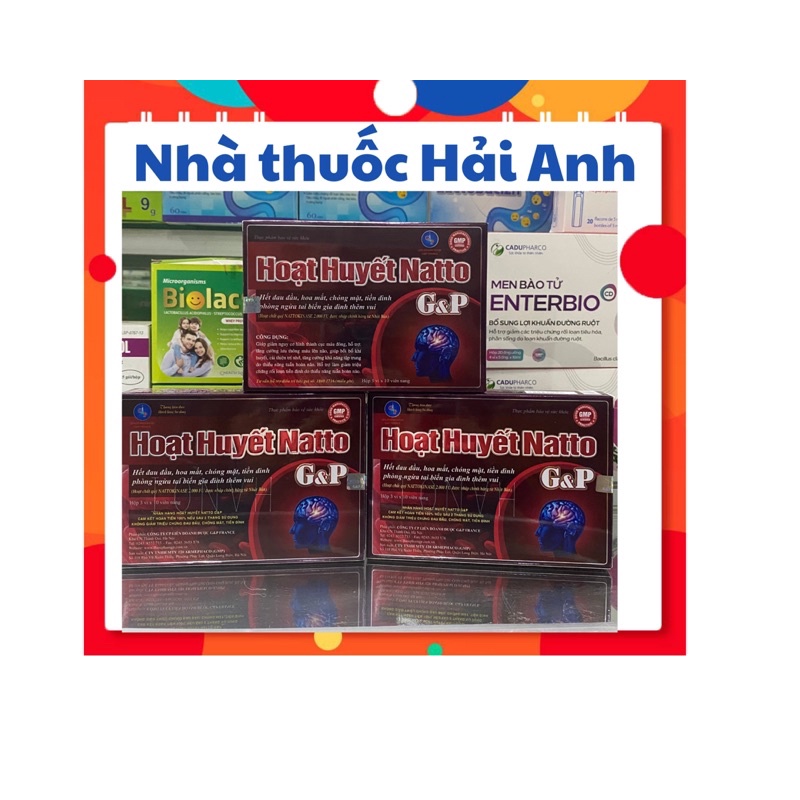 Hoạt huyết natto GP rối loạn tiền đình, hoa mắt, chóng mặt, tê bì tay chân, chống đột quỵ