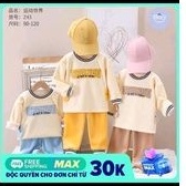 Bộ nỉ nhung thu đông cao cấp dành cho bé trai bé gái ( Giá sốc) 249.000 giảm còn 118000