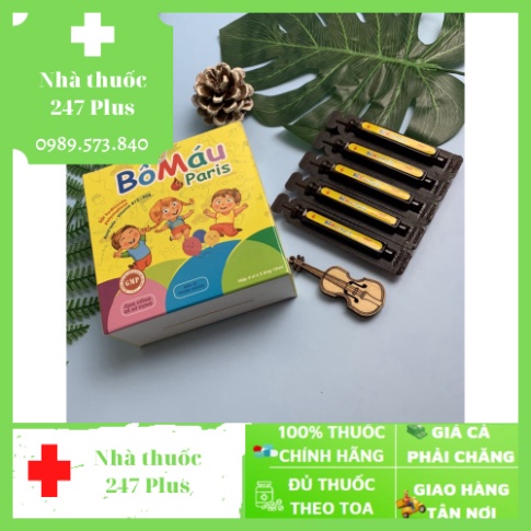 Siro Bổ máu Paris cho bà bầu và trẻ từ 1 tuổi - Bổ sung sắt, Acid Folic Vitamin B9, B12 - Dạng siro an toàn - 247Plus