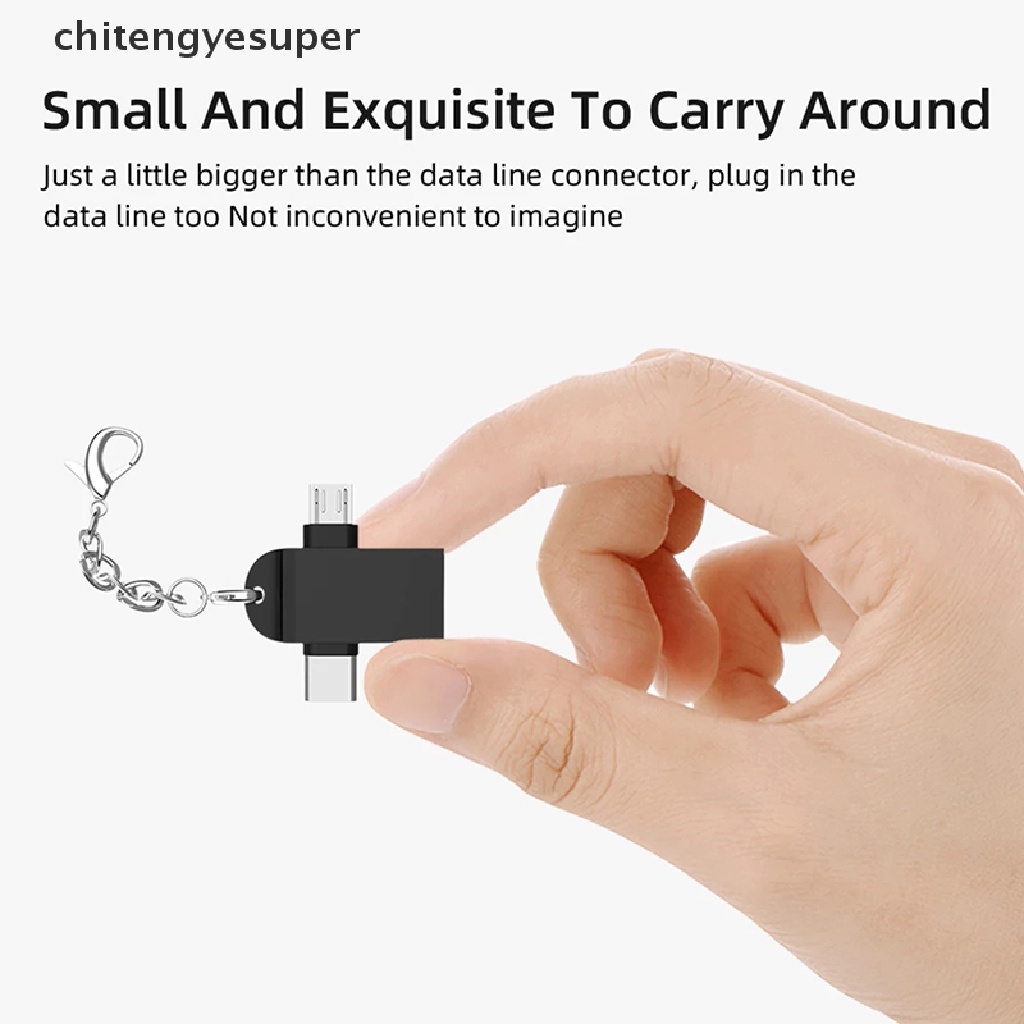 Đầu Chuyển Đổi 2 Trong 1 Type-C Micro Usb Otg Cho Android