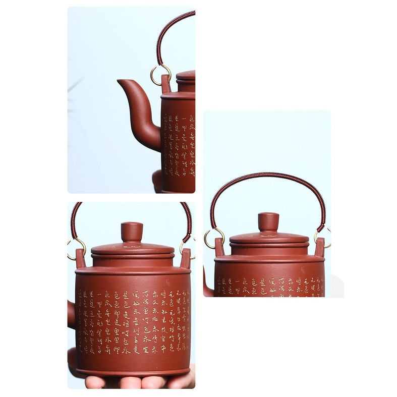 Ấm Tử Sa Nghi Hưng Đề Lương Bát Nhã Tâm Kinh 240 ml (Thanh Thủy Nê)