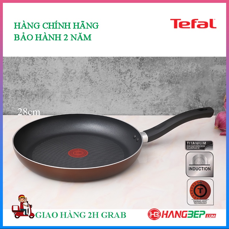 Chảo chiên chống dính đáy từ 24cm/28cm TEFAL Day By Day - Bảo hành kỹ thuật chính hãng 24 tháng