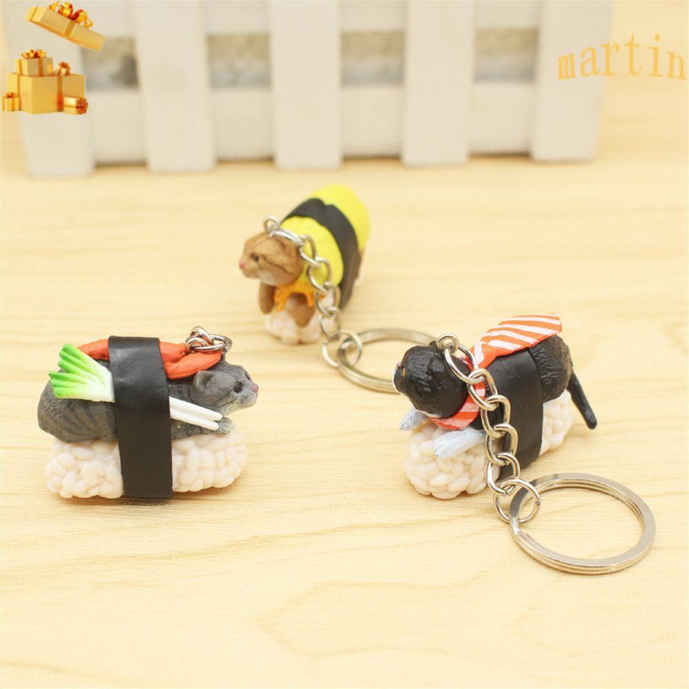 Móc Khóa Hình Sushi / Mèo Nhiều Màu Sắc Thời Trang MARTIN1