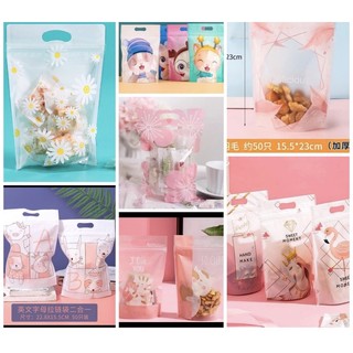 Túi zip đựng bánh kẹo set 50 túi/ set 100 túi