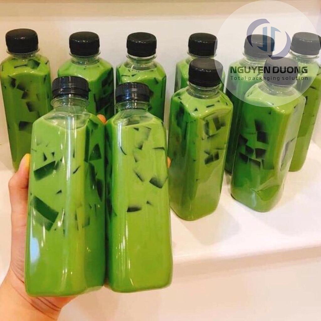 (Gía sỉ) Set 100 chai nhựa vuông 350ml tiện dụng