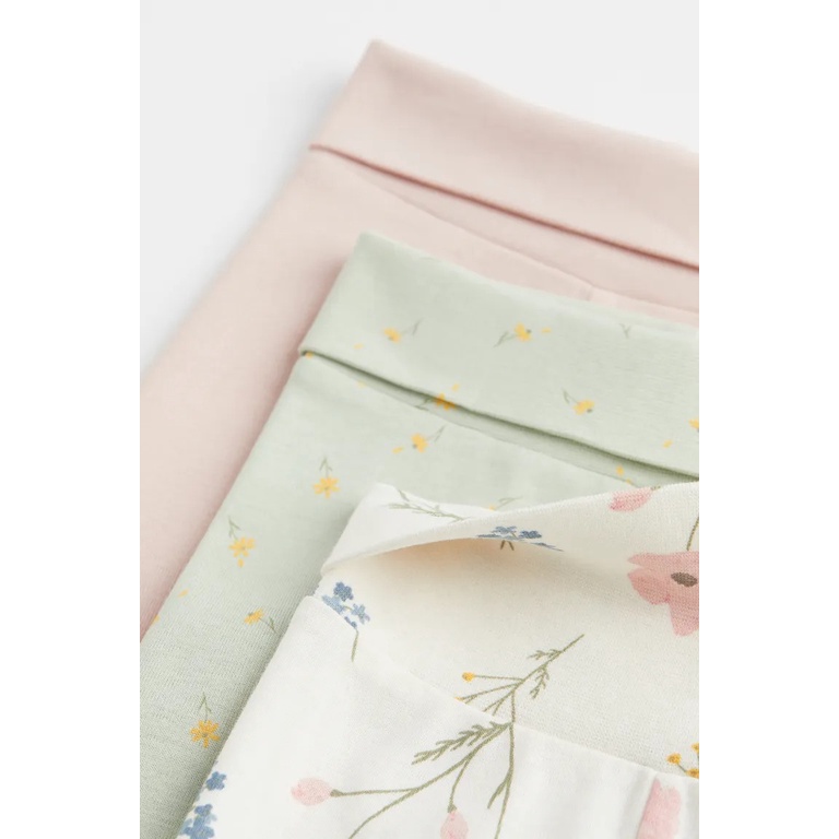 Set 3 quần cạp cao HM H&M size 4-6m_hàng chính hãng Anh