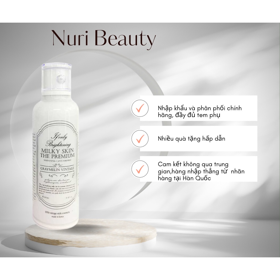 Kem Dưỡng Trắng Da Graymelin Vintage Milky Skin The Premium( Mặt và toàn thân) (Date: 10.2024)