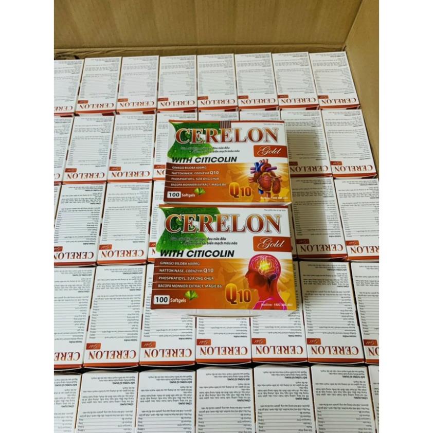 Cerelon Citicolin gold Giúp bổ sung dưỡng chất cho não hiệu quả viên uống hoạt huyết dưỡng não