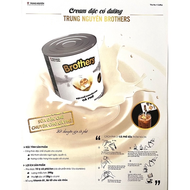 10 lon Sữa đặc brother Trung Nguyên