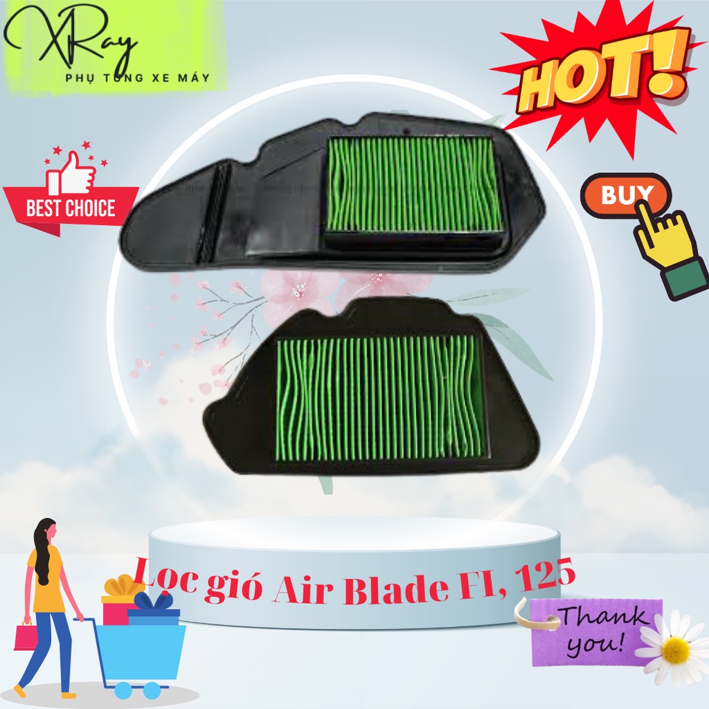 Lọc gió xe máy Air Blade Fi, 125