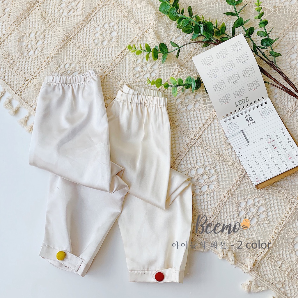 Bộ set áo dài Beemo thêu hình hạc vải lụa mềm mại mặc Tết, sự kiện cho bé trai bé gái từ 1 đến 7 tuổi - 20D099
