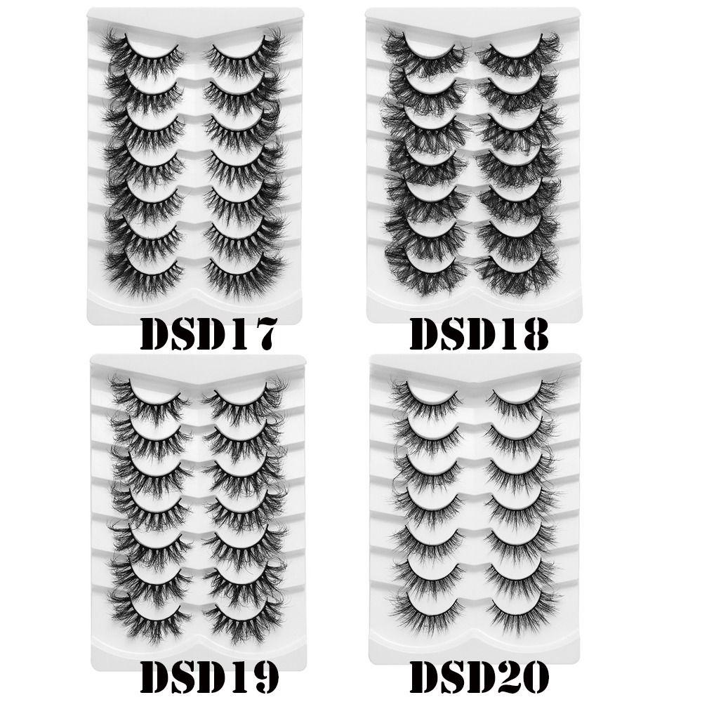 Xiantin Set 7 Cặp Lông Mi Giả Dài Và Dày Mềm Mại Handmade Dành Cho Trang Điểm Mắt XIANTIN SKONHED