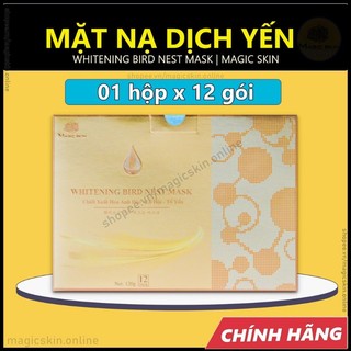 Mặt nạ ủ trắng dịch yến magic skin 👍 whitening bird nest mask 👍 chuẩn spa ✔ chính hãng ⏺ hộp 12 gói