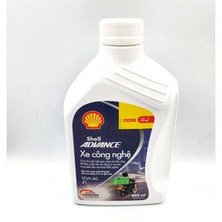Dầu nhớt 4t shell advance xe công nghệ 10w40 0.8l,1l